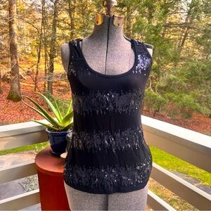 TART Sequin Black Holiday Top S